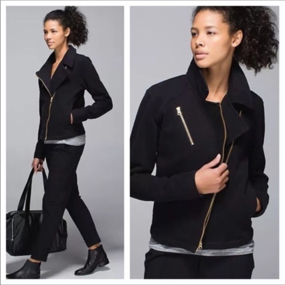 lululemon athletica Jackets & Blazers - Lululemon Black Lab Shadow Moto Jacket